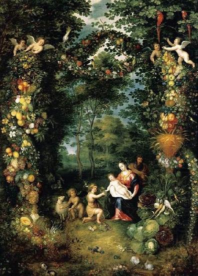 Jan Brueghel the Younger The Holy Family with St John china oil painting image